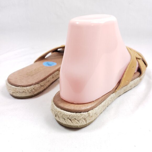 Picon Slide Sandals Women's Size 7.5 Gold Leather - Picture 3 of 8